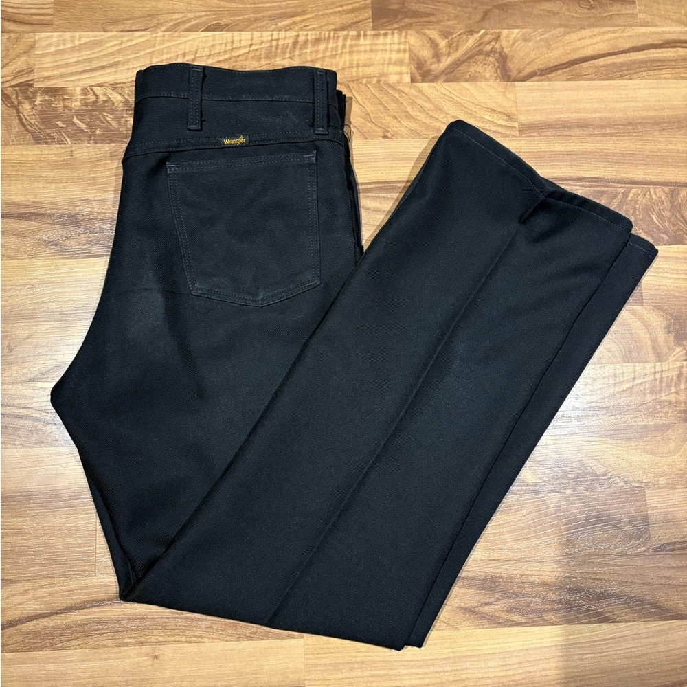 Wrangler WRancher Jean Black Dress Pant Size 36x32 Flawed